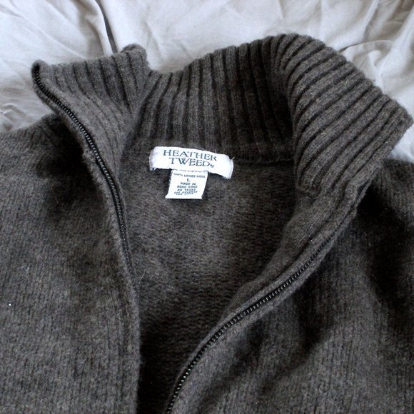 Heather Tweed 100% Lamb's Wool Lg. - Picture 2 of 3